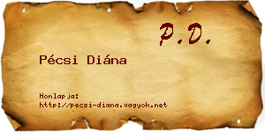 Pécsi Diána névjegykártya