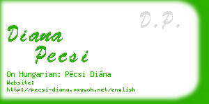 diana pecsi business card