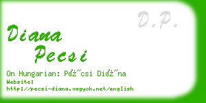 diana pecsi business card